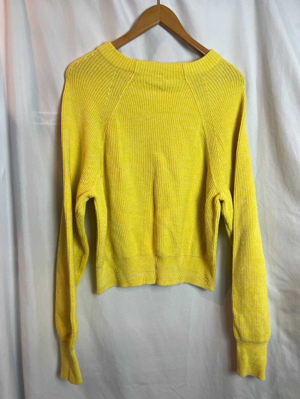 Women's Yellow Free People Crew neck Sweater, Size M - Picture 3 of 5